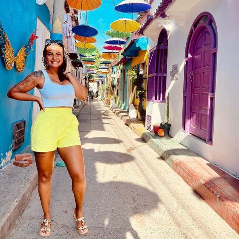 Walking through the Walled City of Cartagena during a city tour